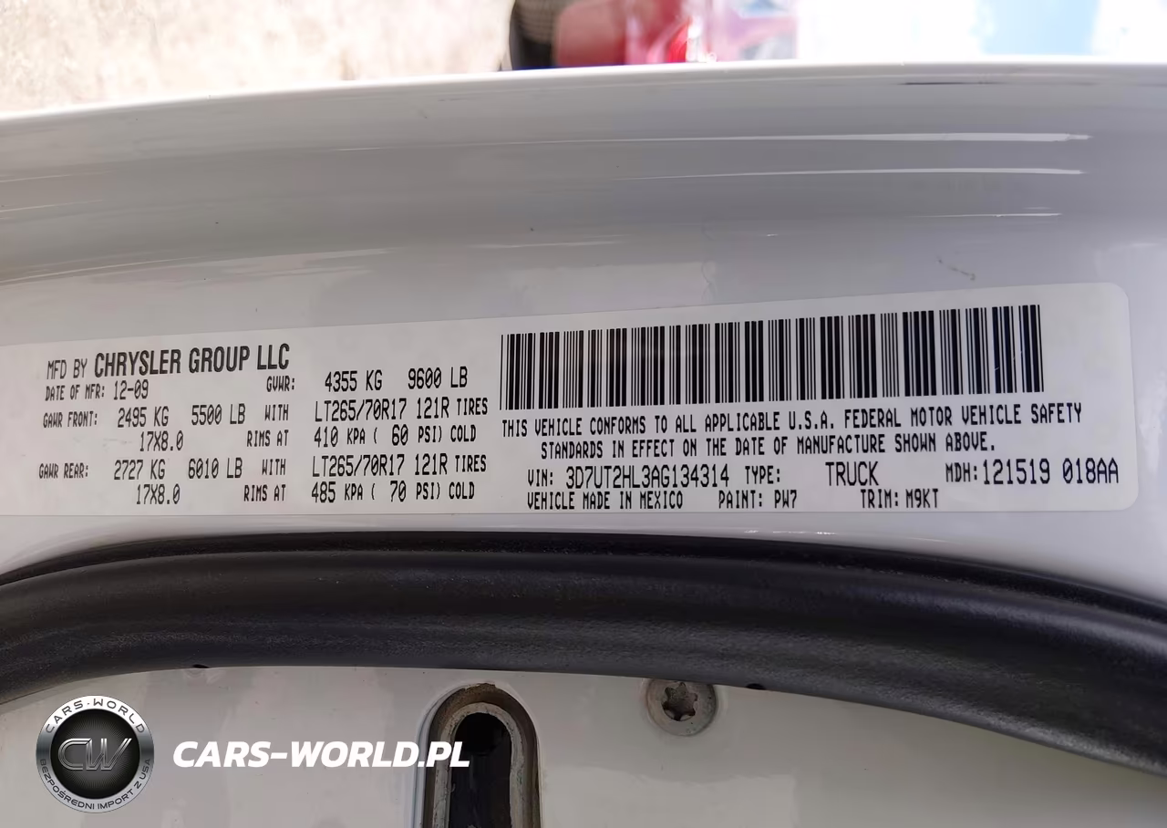2010 Dodge Ram 2500 Slt VIN:3D7UT2HL3AG134314 - 9