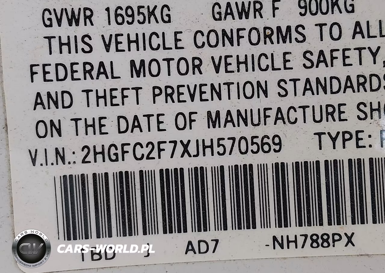 2018 Honda Civic Ex VIN:2HGFC2F7XJH570569 - 9