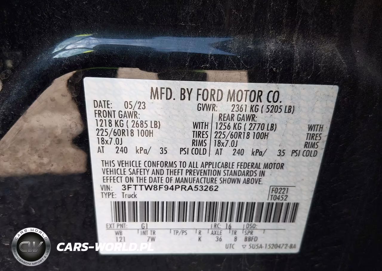 2023 Ford Maverick Xlt VIN:3FTTW8F94PRA53262 - 9