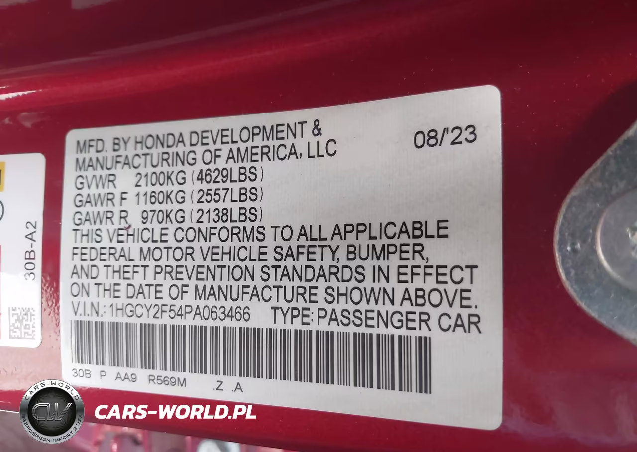 2023 Honda Accord Hybrid Sport VIN:1HGCY2F54PA063466 - 9
