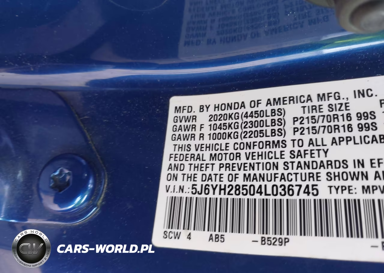 2004 Honda Element Ex VIN:5J6YH28504L036745 - 9