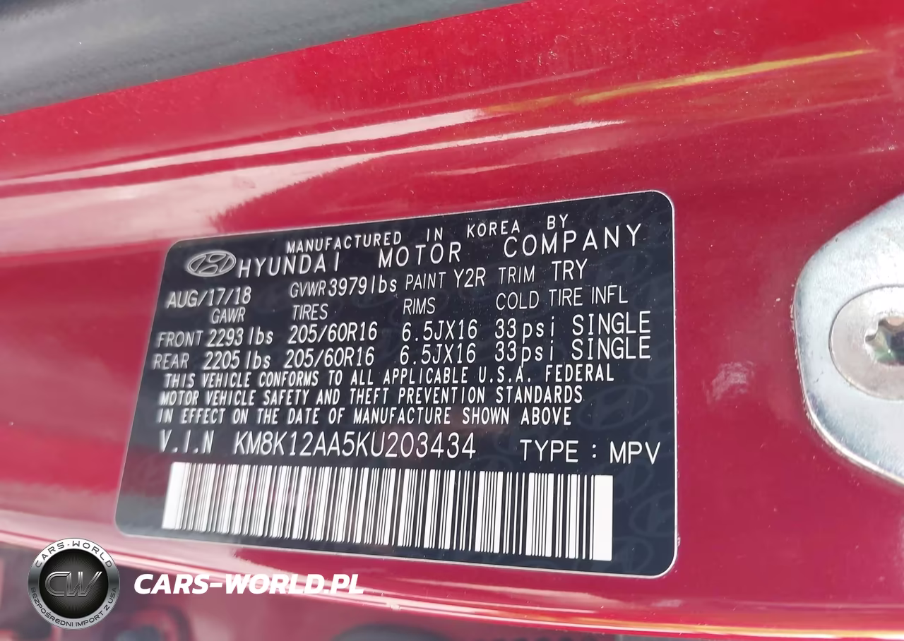 2019 Hyundai Kona Se VIN:KM8K12AA5KU203434 - 9