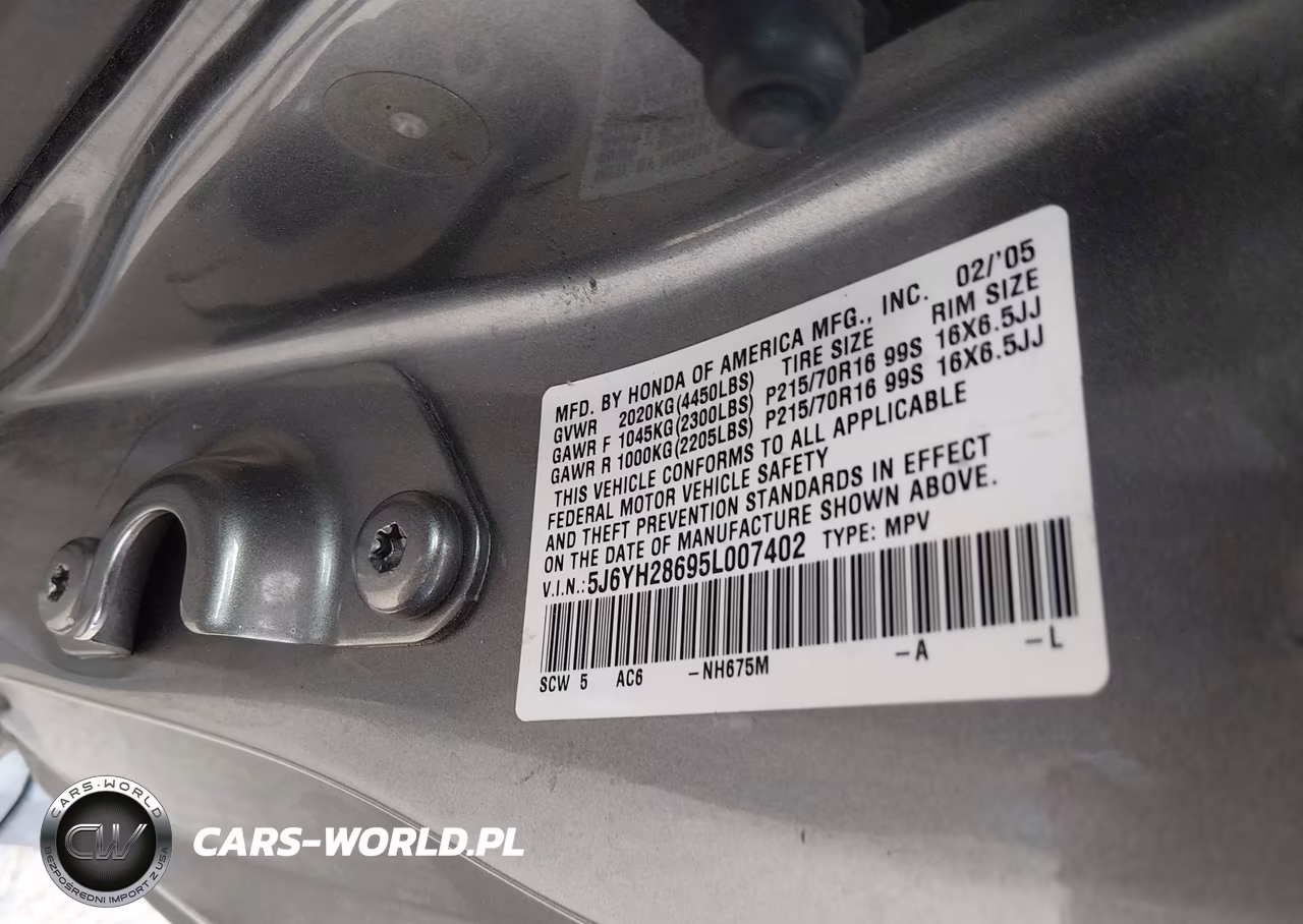 2005 Honda Element Ex VIN:5J6YH28695L007402 - 9