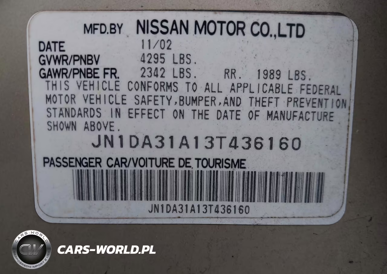 2003 Nissan Maxima Gle VIN:JN1DA31A13T436160 - 9