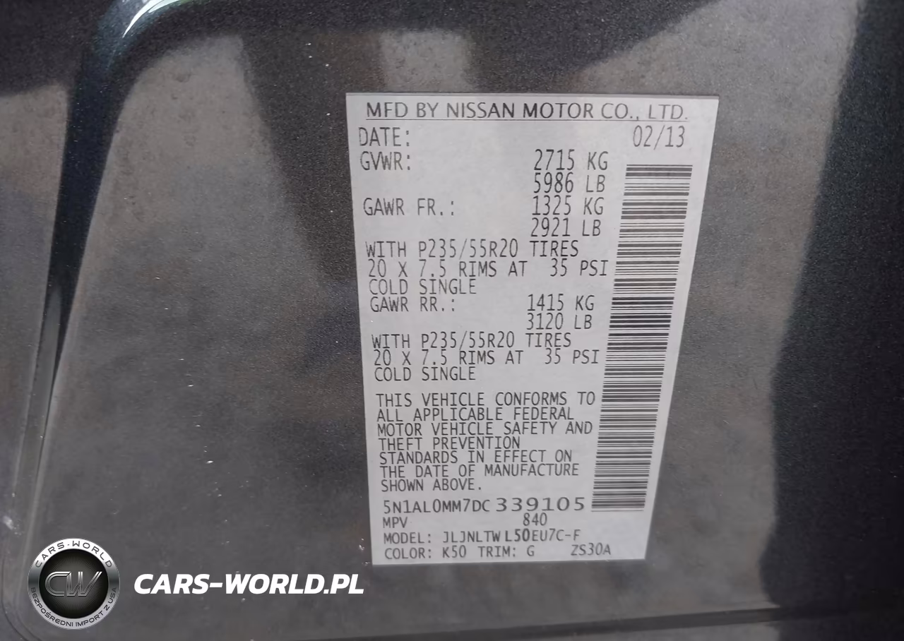 2013 Infiniti Jx35 VIN:5N1AL0MM7DC339105 - 9