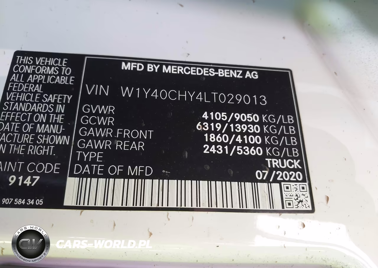 2020 Mercedes-Benz Sprinter 2500 High Roof I4 VIN:W1Y40CHY4LT029013 - 9