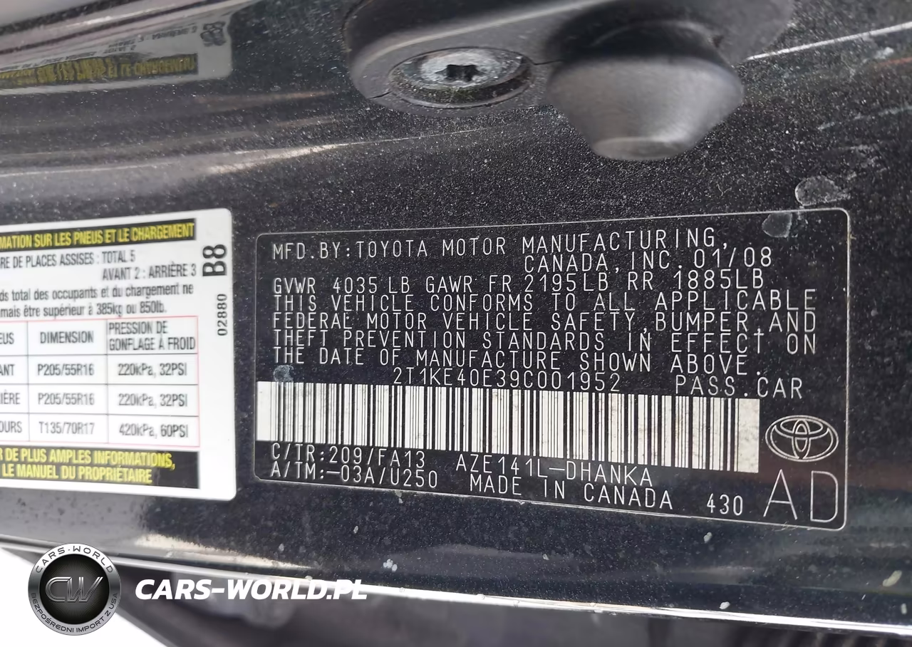 2009 Toyota Matrix S VIN:2T1KE40E39C001952 - 9