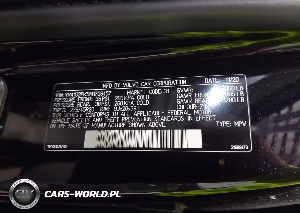 2021 Volvo Xc90 T5 Momentum 7 Passenger VIN:YV4102PK5M1708457 - 9