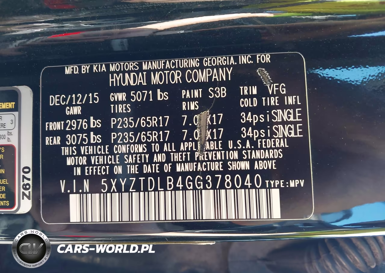 2016 Hyundai Santa Fe Sport 2.4L VIN:5XYZTDLB4GG378040 - 9