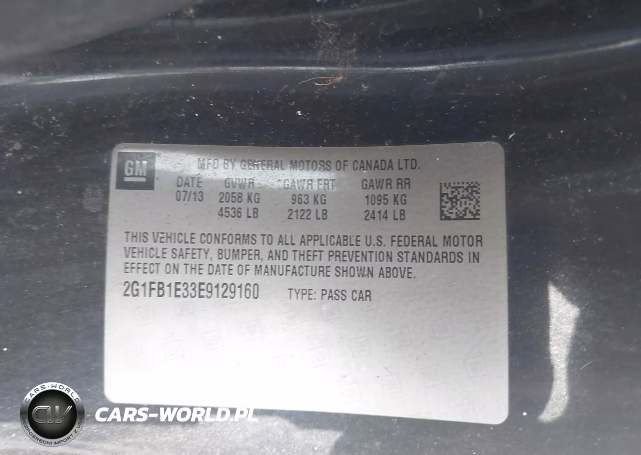 2014 Chevrolet Camaro 1Lt VIN:2G1FB1E33E9129160 - 9