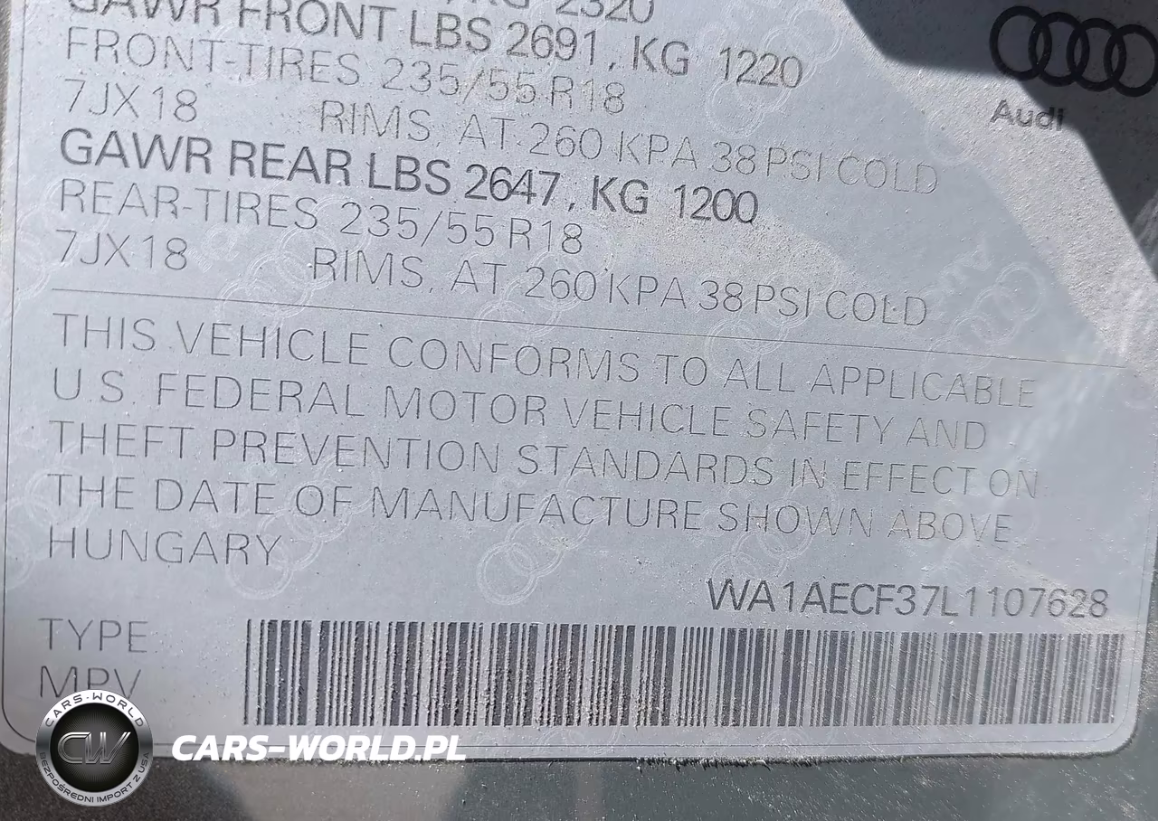 2020 Audi Q3 Premium 45 Tfsi Quattro Tiptronic VIN:WA1AECF37L1107628 - 9