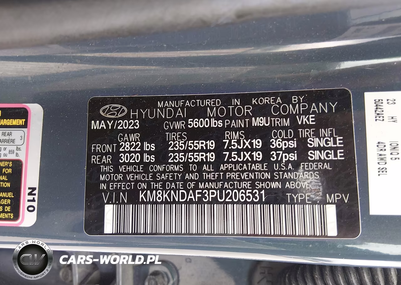 2023 Hyundai Ioniq 5 Sel VIN:KM8KNDAF3PU206531 - 9