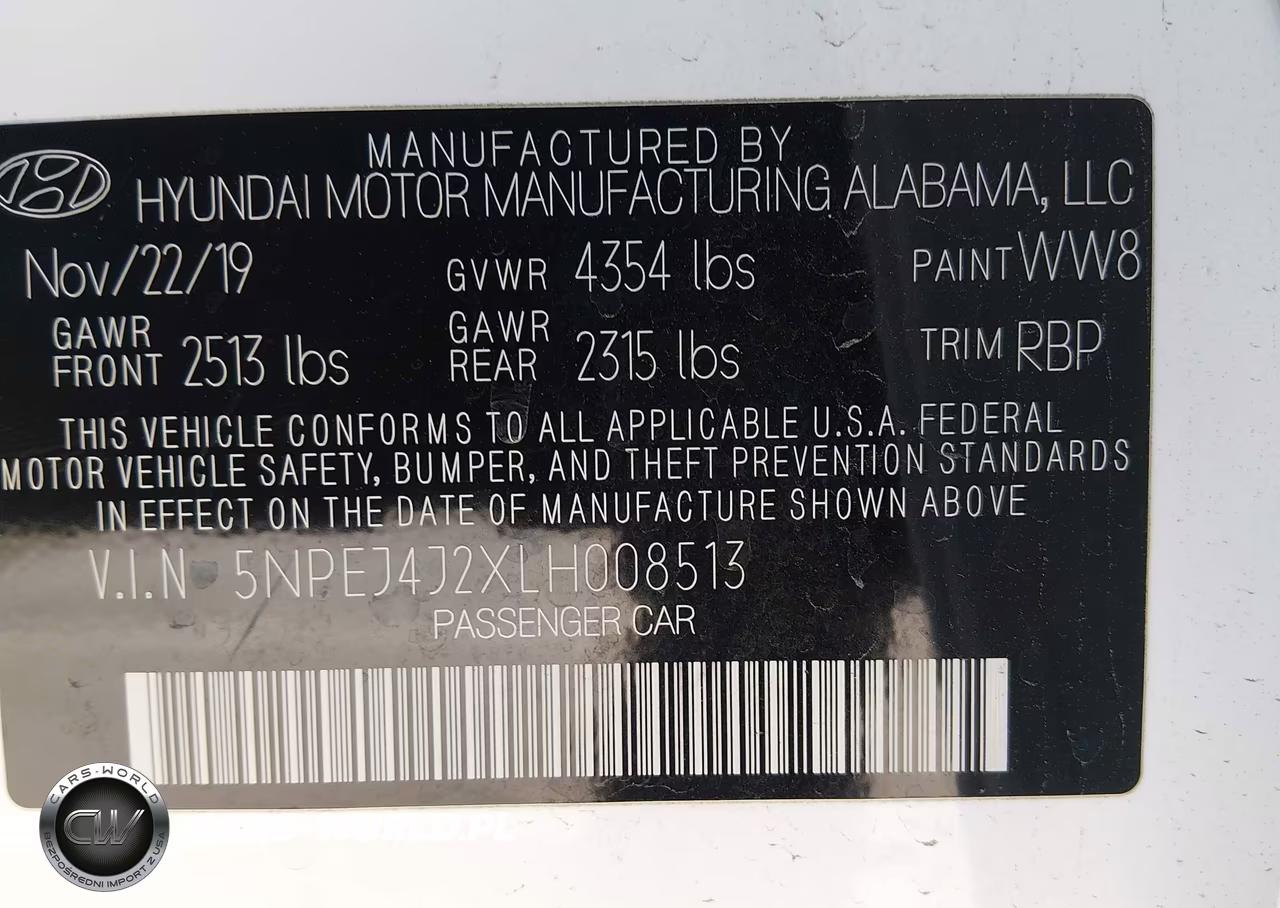 2020 Hyundai Sonata Sel Plus VIN:5NPEJ4J2XLH008513 - 9