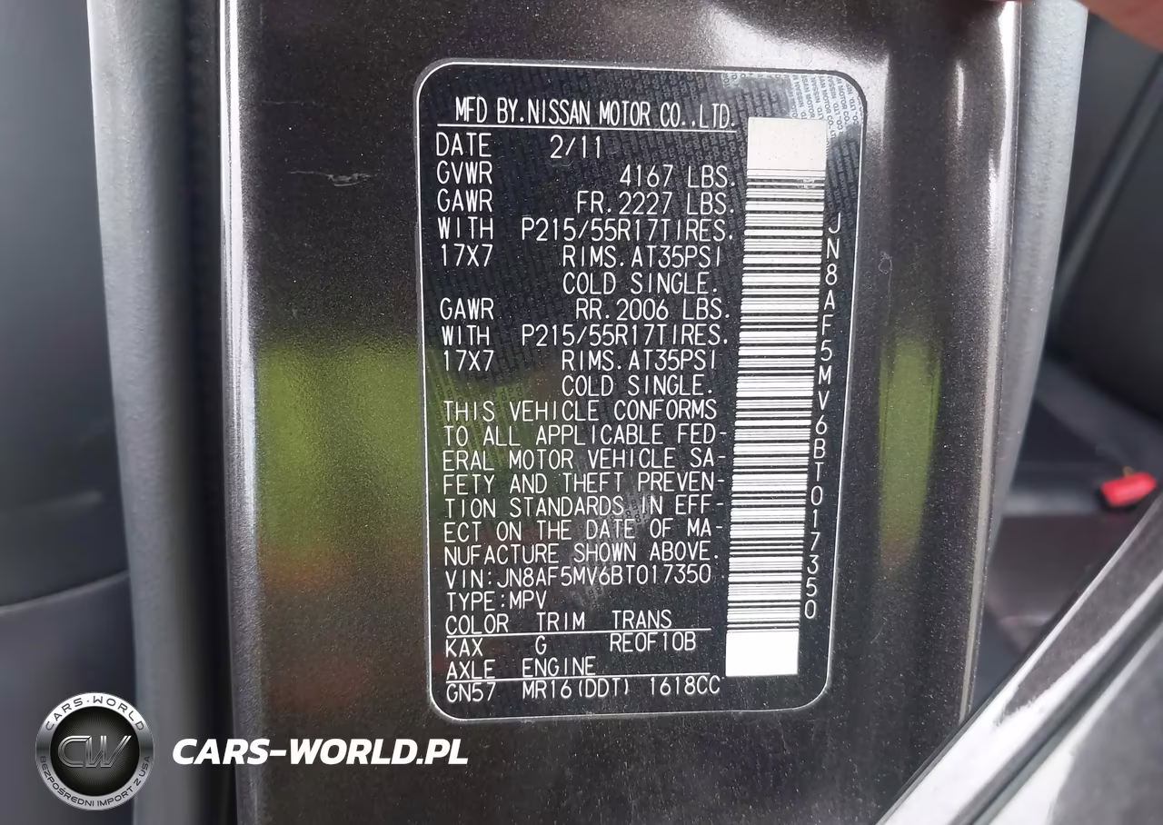 2011 Nissan Juke Sl VIN:JN8AF5MV6BT017350 - 9