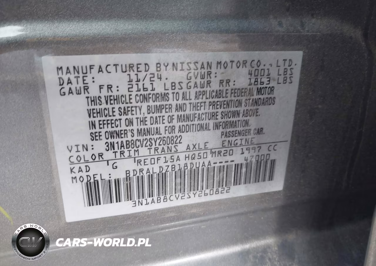 2025 Nissan Sentra Sv VIN:3N1AB8CV2SY260822 - 9