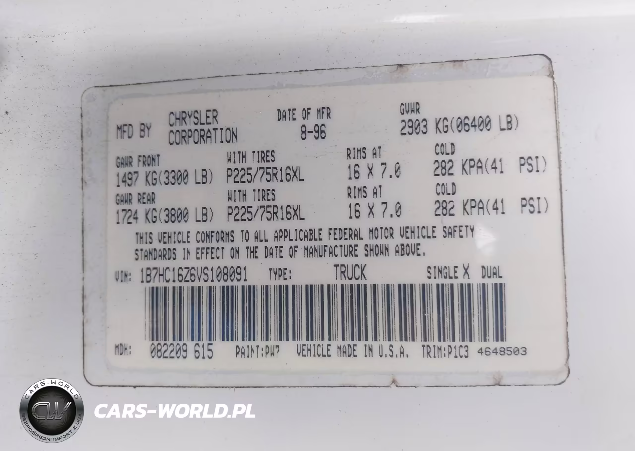 1997 Dodge Ram 1500 Lt VIN:1B7HC16Z6VS108091 - 9