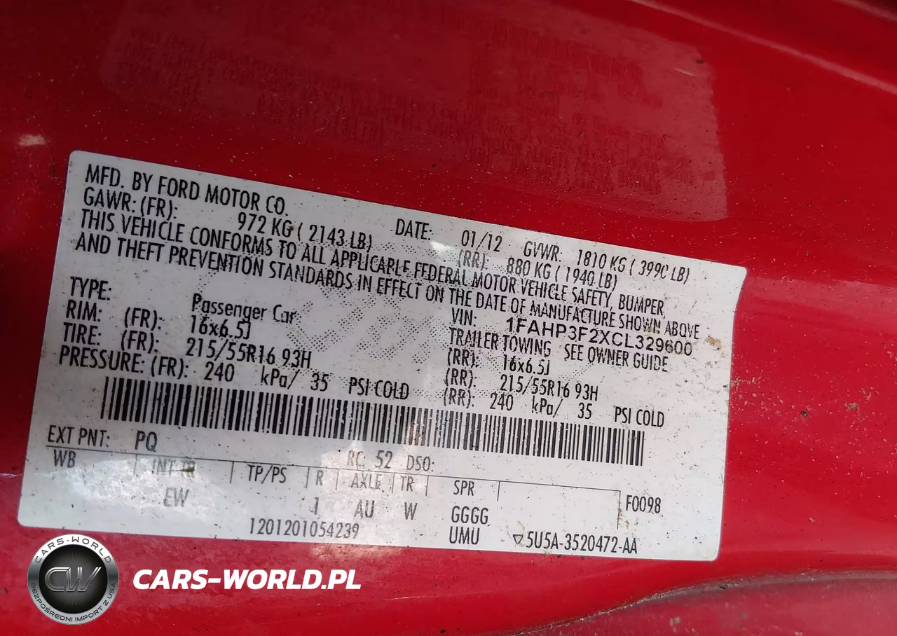 2012 Ford Focus Se VIN:1FAHP3F2XCL329600 - 9
