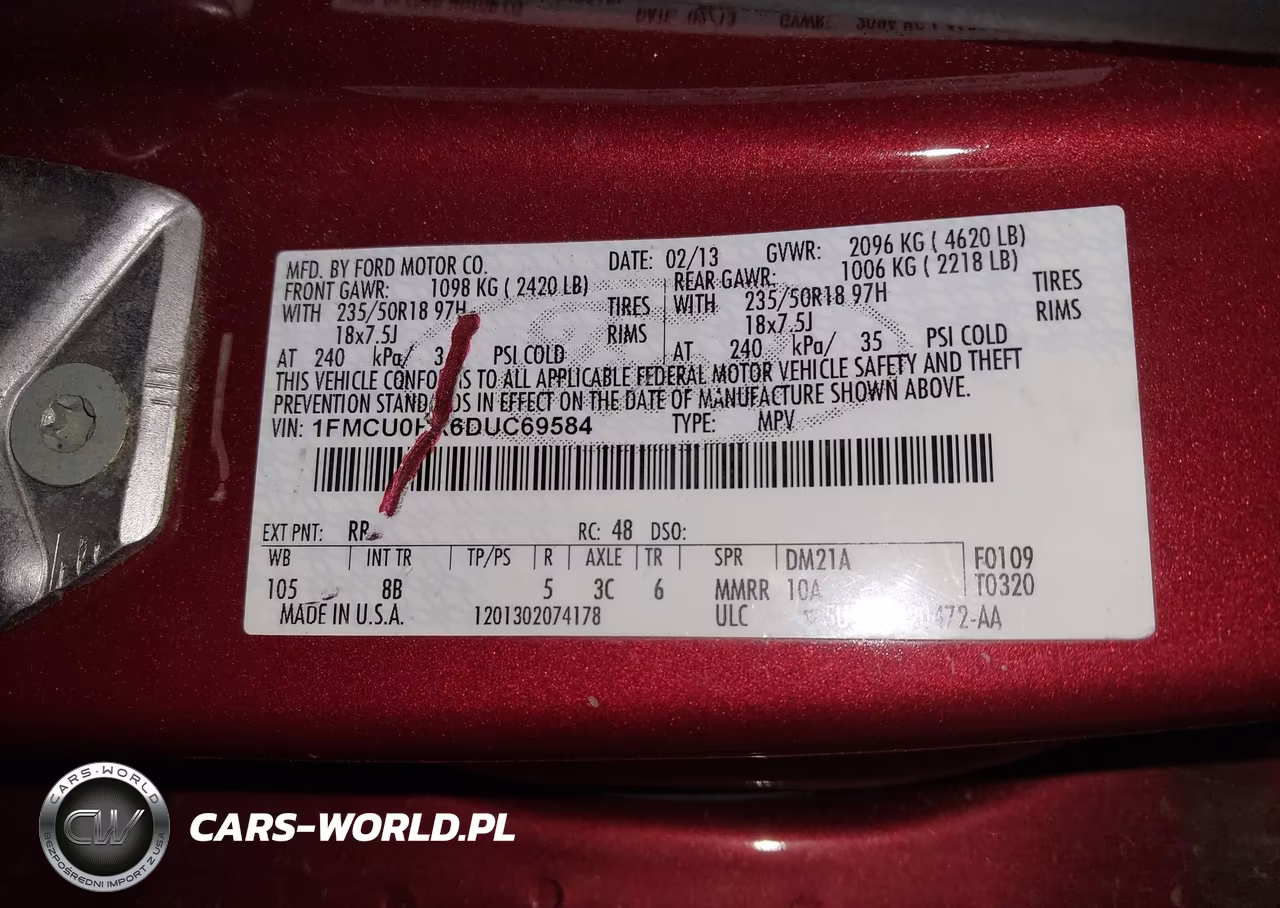 2013 Ford Escape Sel VIN:1FMCU0HX6DUC69584 - 9