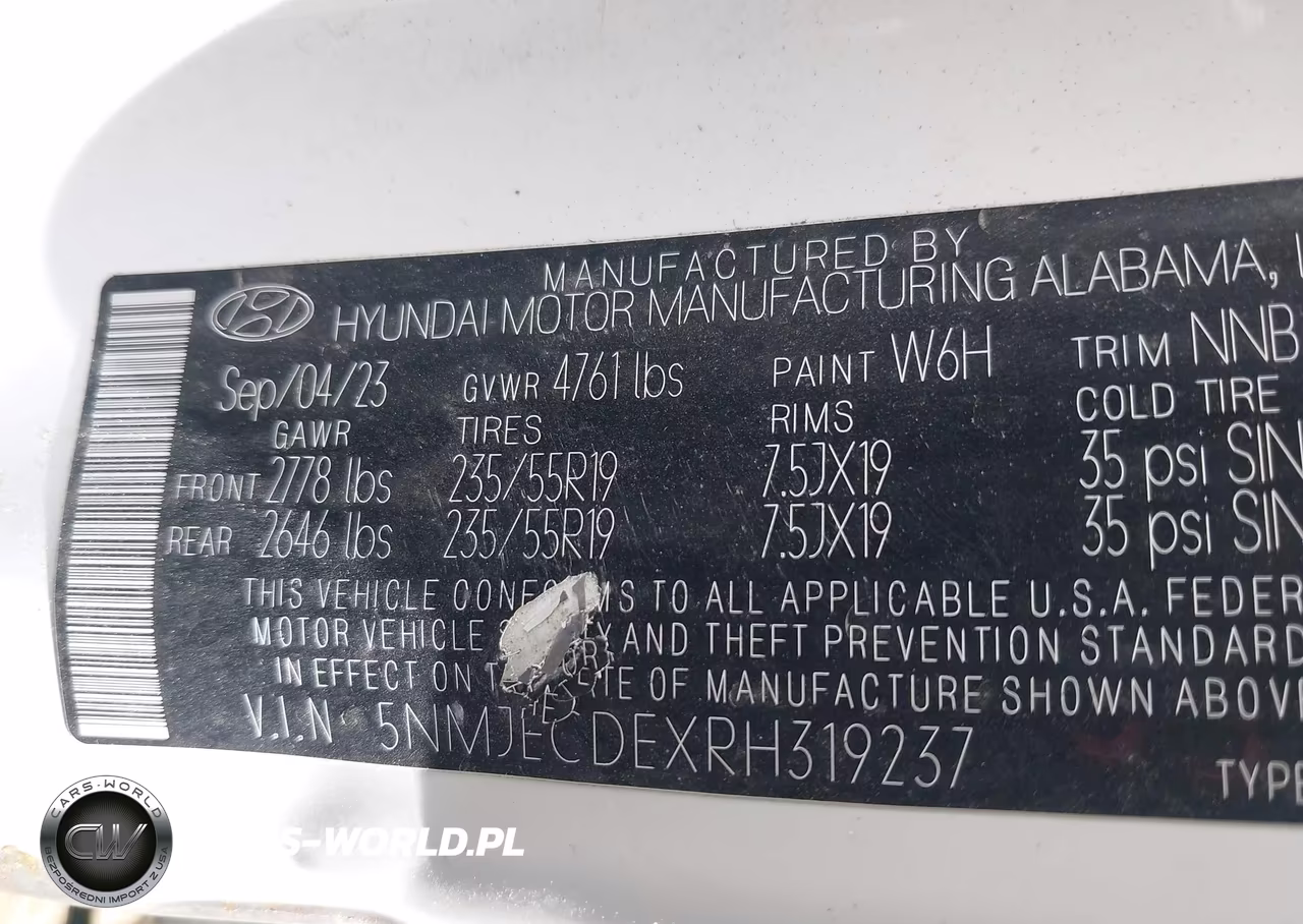 2024 Hyundai Tucson Limited VIN:5NMJECDEXRH319237 - 9