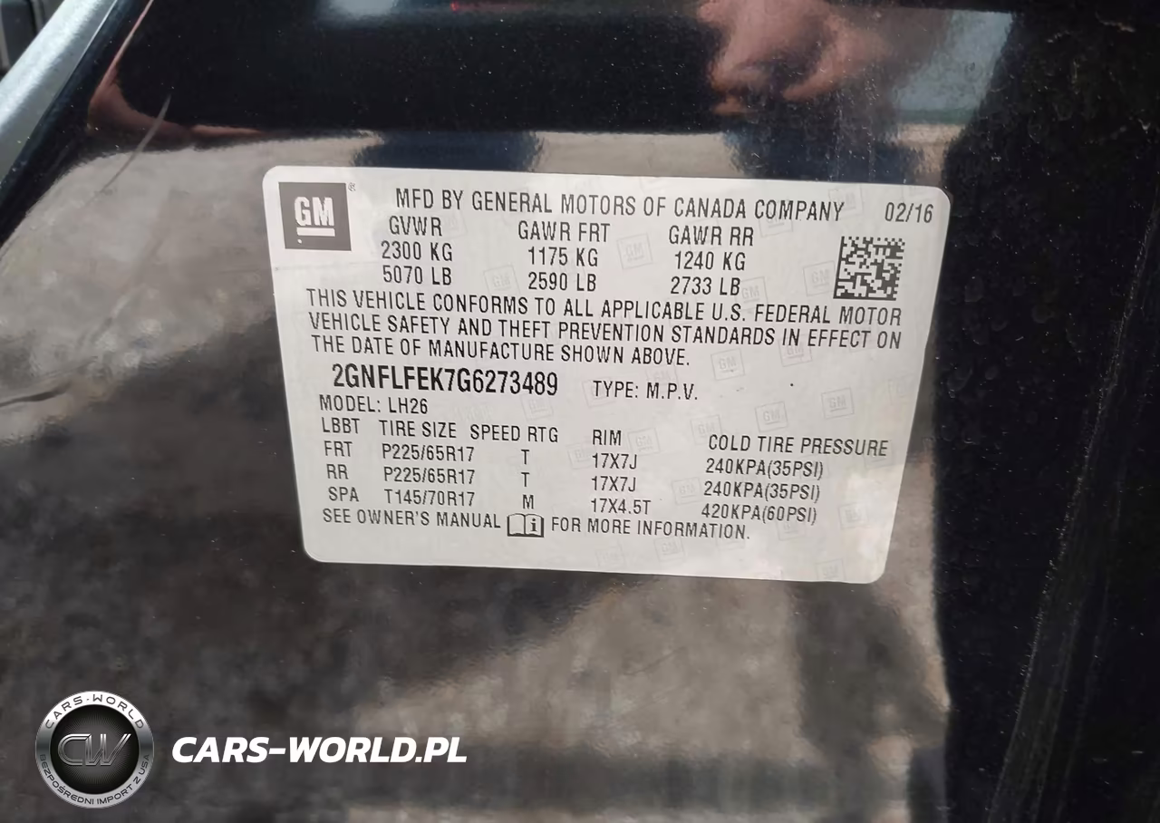 2016 Chevrolet Equinox Lt VIN:2GNFLFEK7G6273489 - 9