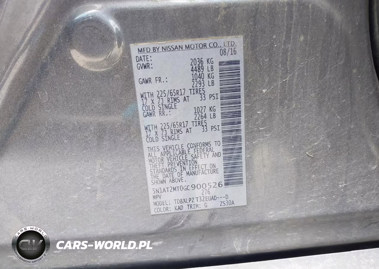 2016 Nissan Rogue S VIN:5N1AT2MT0GC900526 - 9