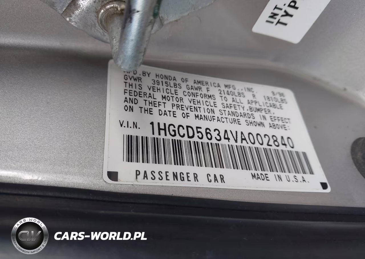 1997 Honda Accord Lx VIN:1HGCD5634VA002840 - 9