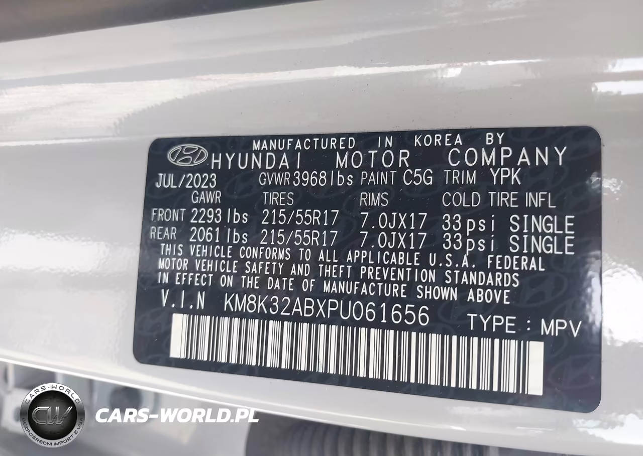 2023 Hyundai Kona Sel VIN:KM8K32ABXPU061656 - 9