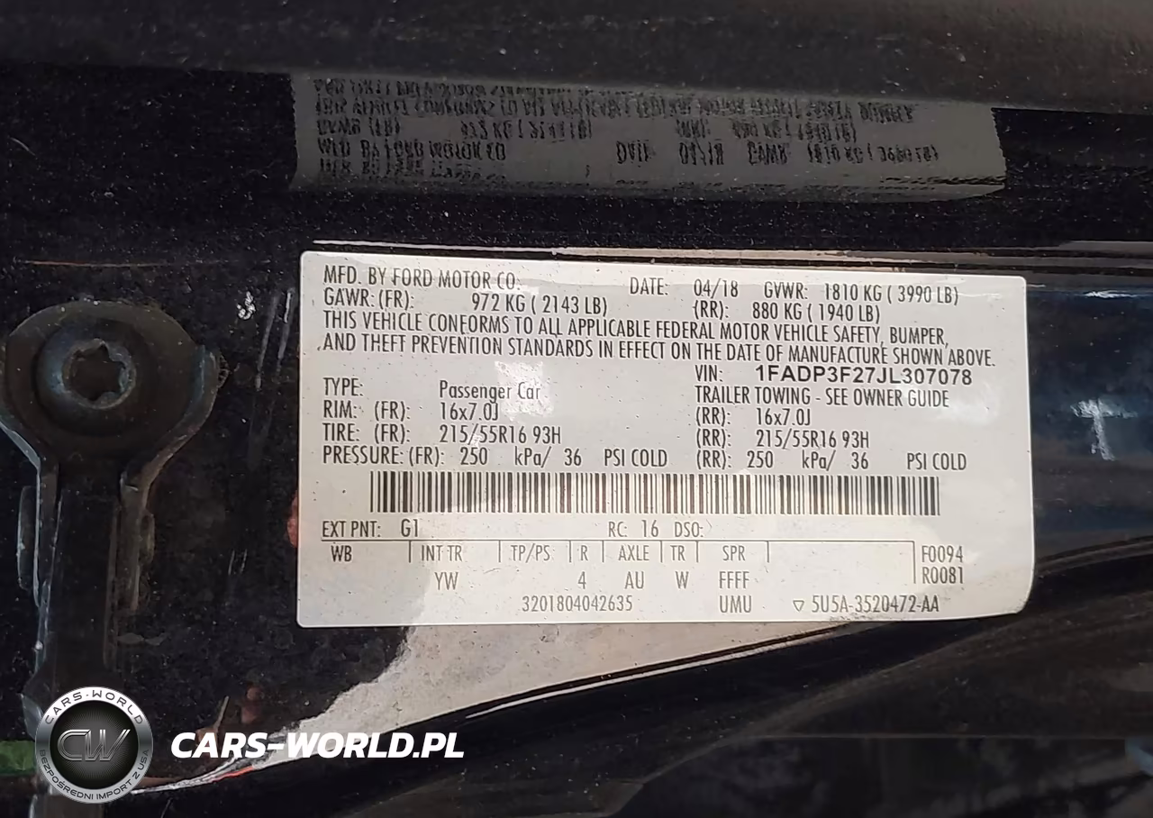 2018 Ford Focus Se VIN:1FADP3F27JL307078 - 9
