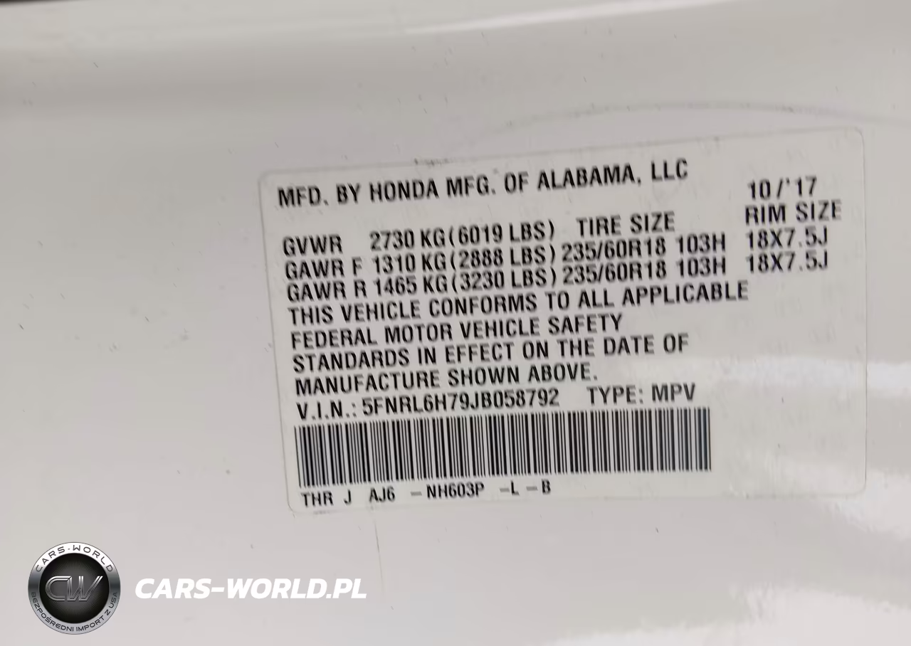 2018 Honda Odyssey Ex-L VIN:5FNRL6H79JB058792 - 9