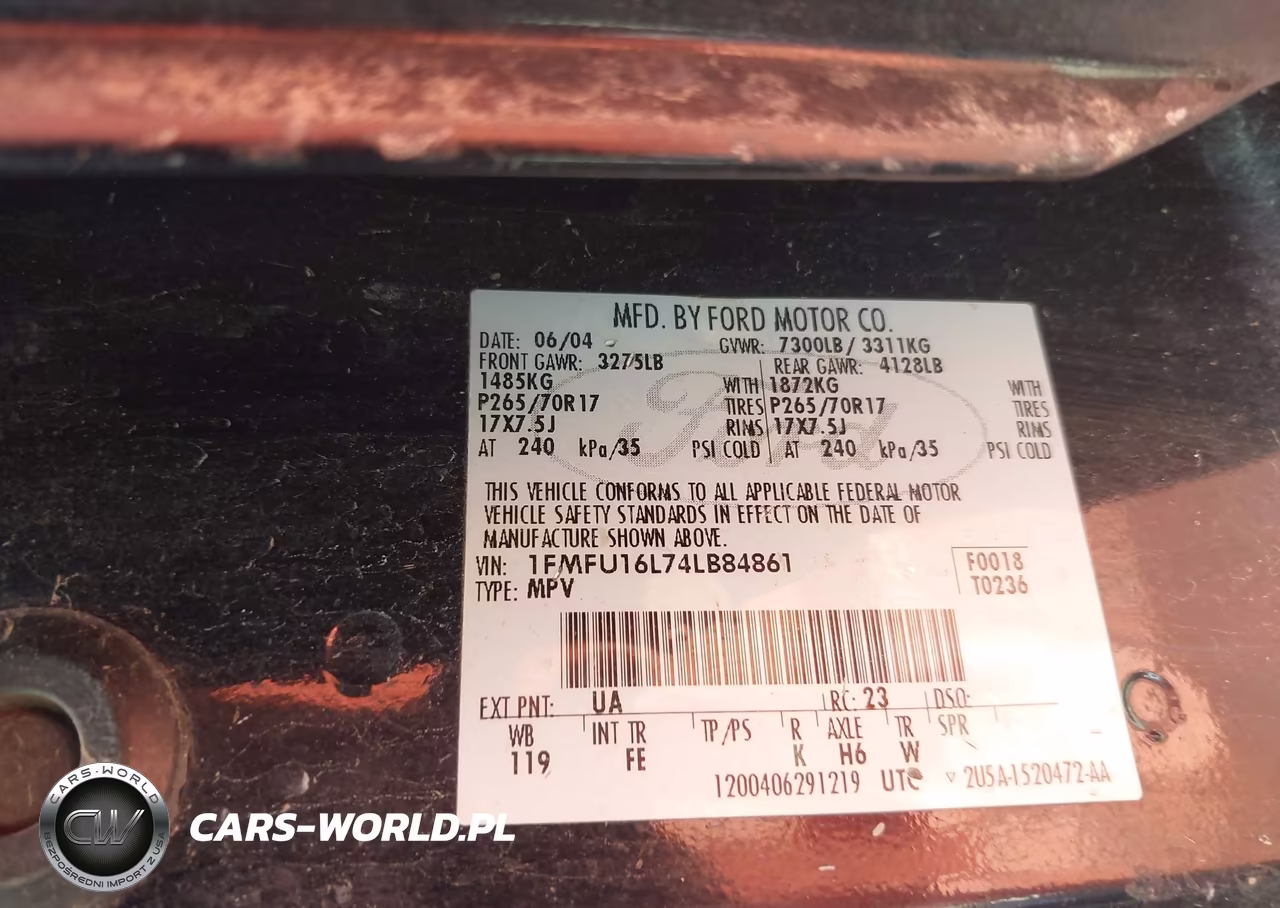 2004 Ford Expedition Nbx-Xlt VIN:1FMFU16L74LB84861 - 9