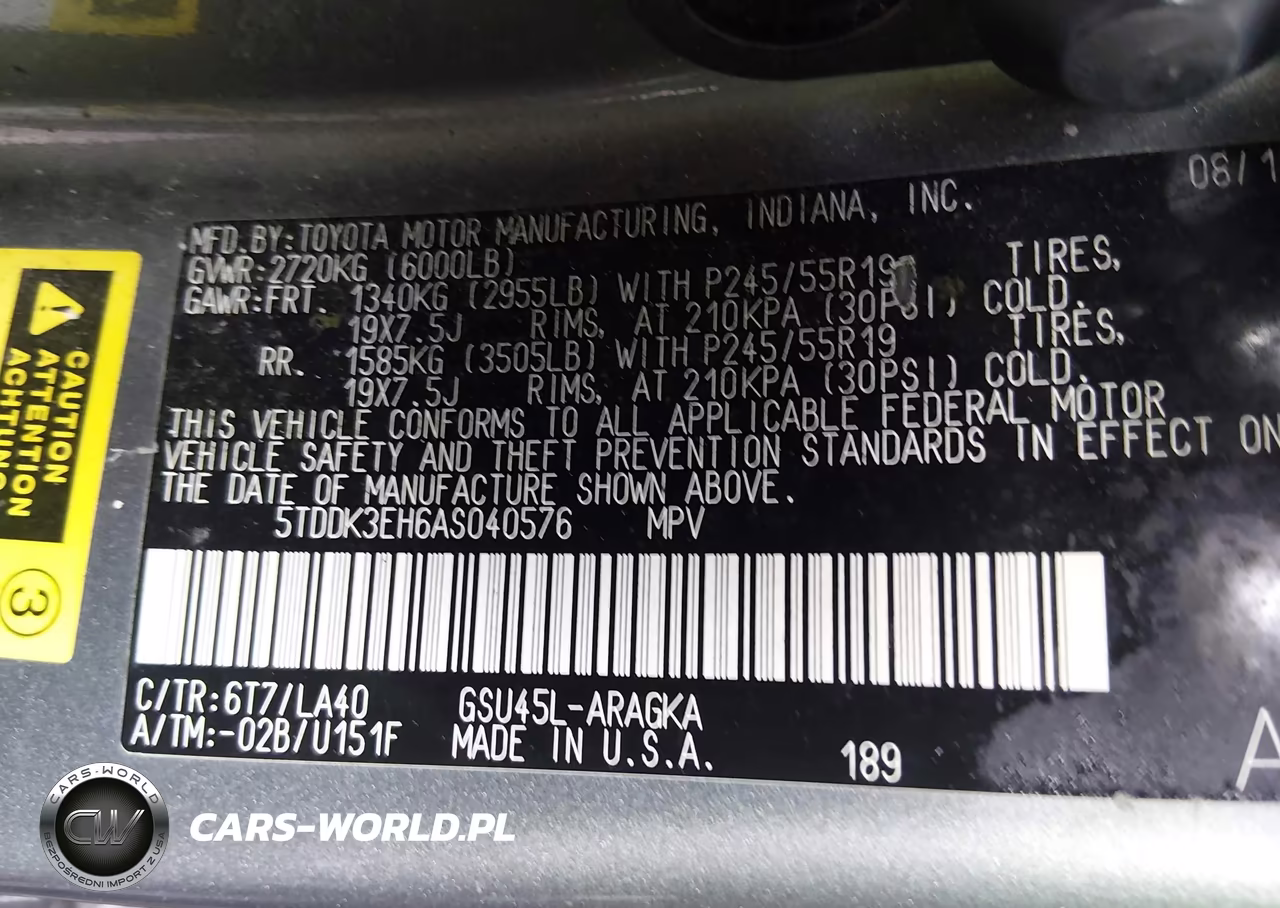 2010 Toyota Highlander Limited V6 VIN:5TDDK3EH6AS040576 - 9