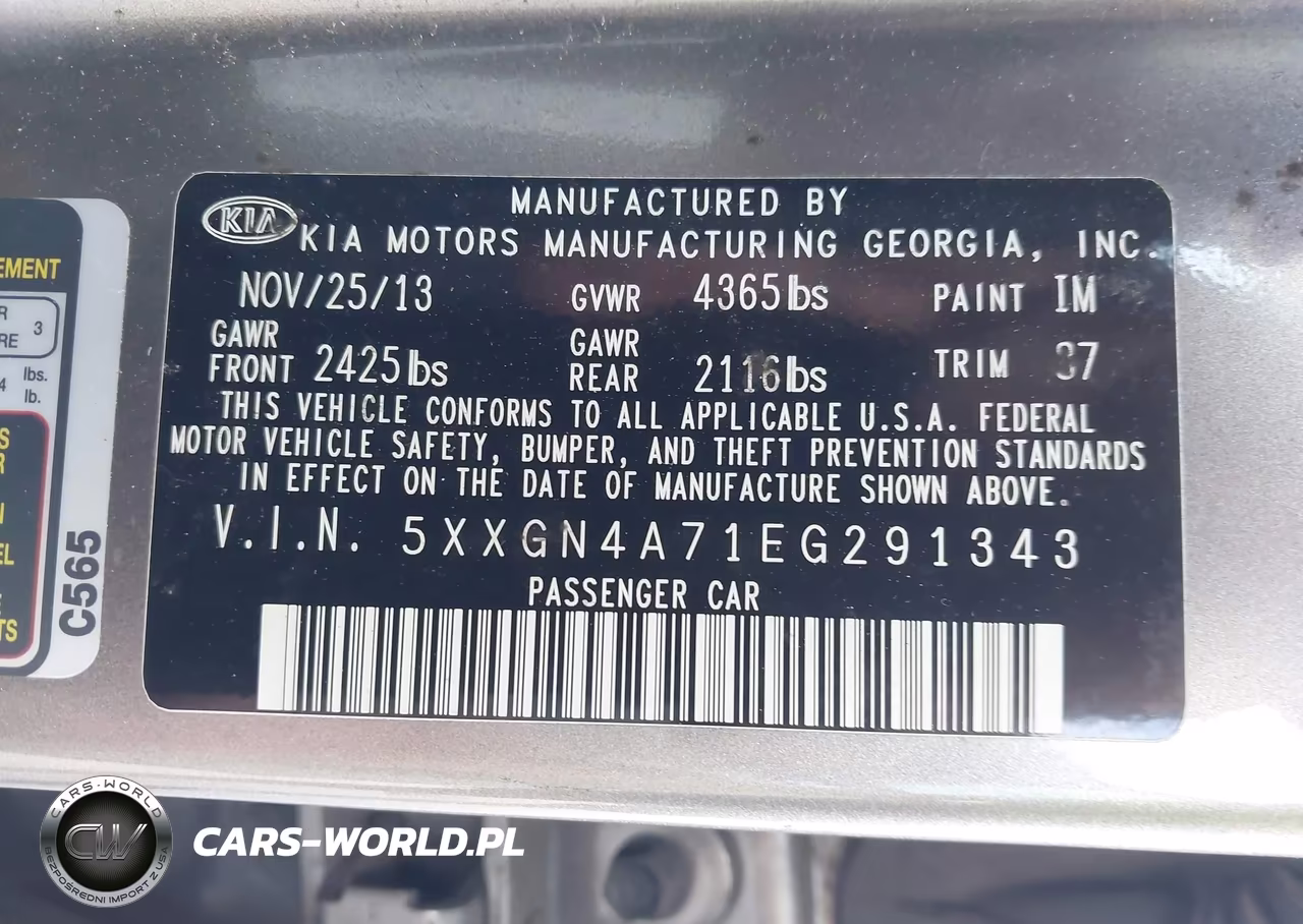 2014 Kia Optima Ex VIN:5XXGN4A71EG291343 - 9