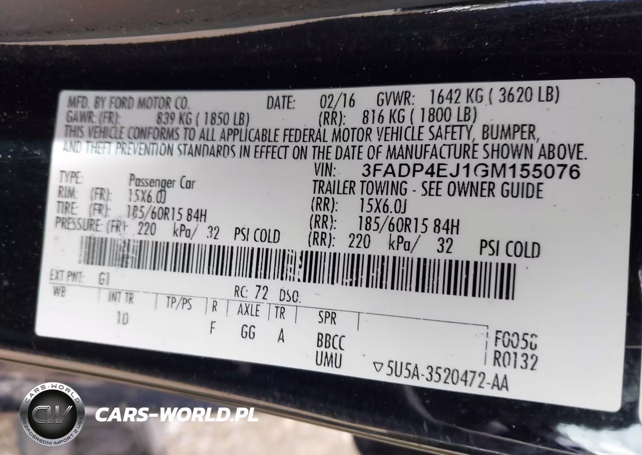 2016 Ford Fiesta Se VIN:3FADP4EJ1GM155076 - 9