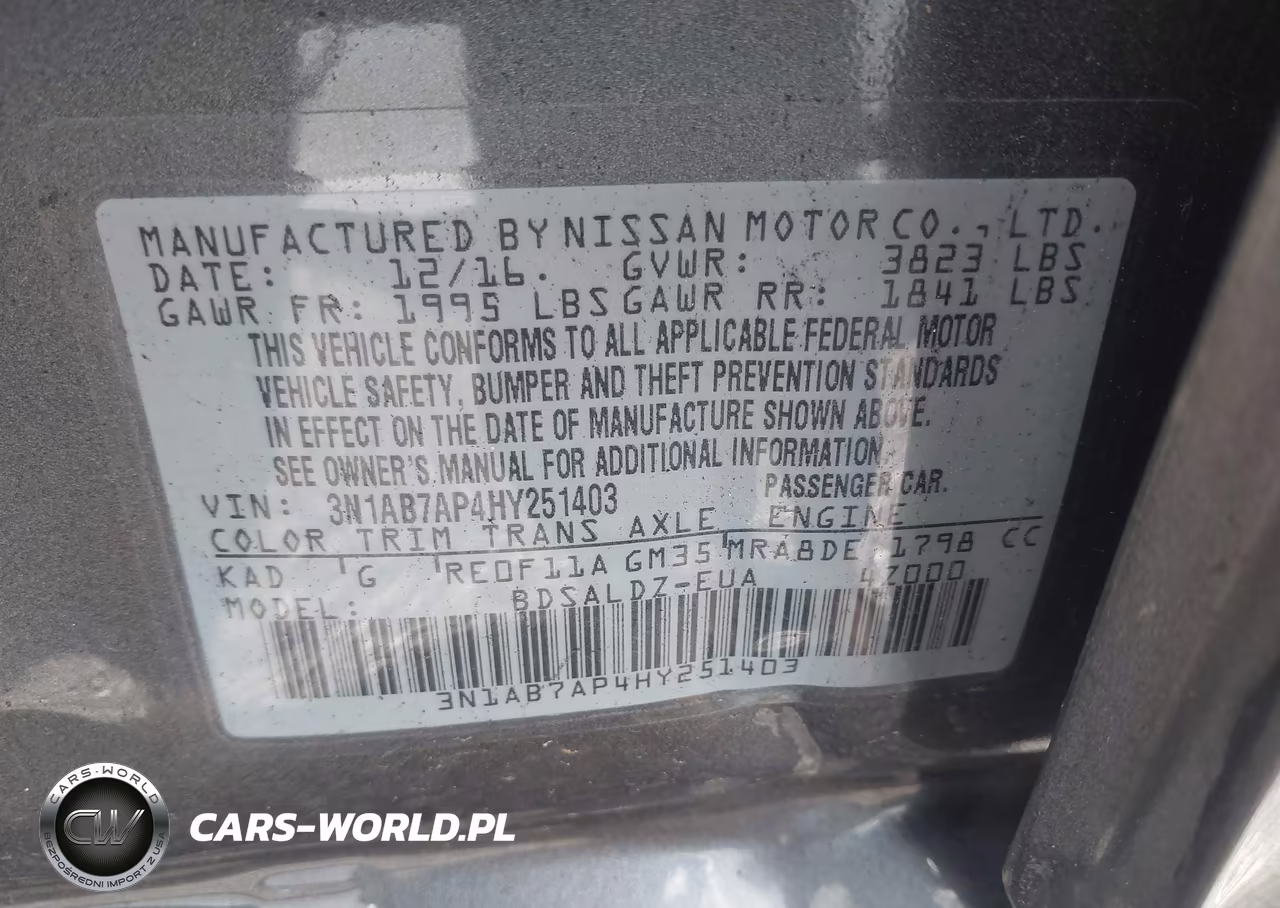 2017 Nissan Sentra Sv VIN:3N1AB7AP4HY251403 - 9