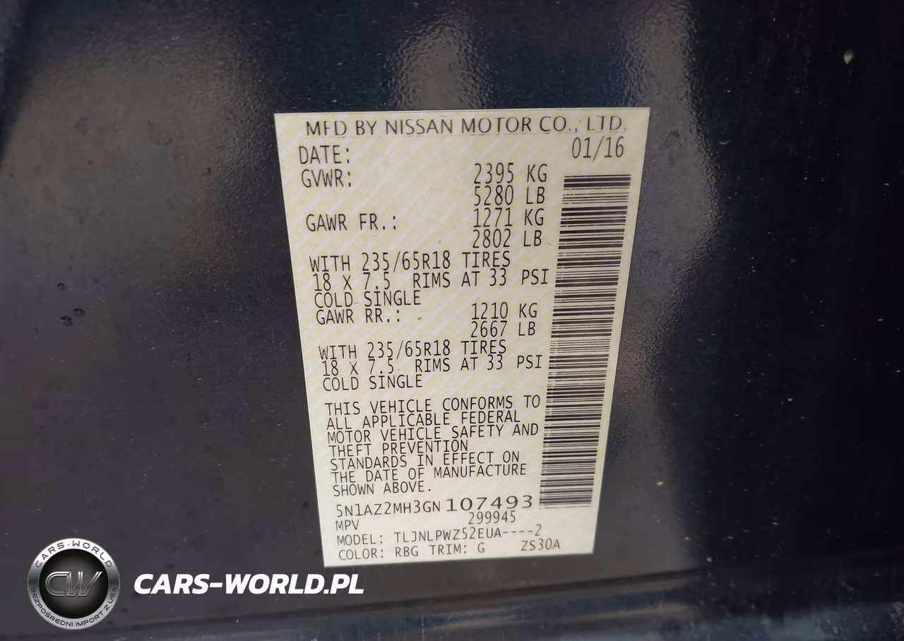 2016 Nissan Murano Platinum-S-Sl-Sv VIN:5N1AZ2MH3GN107493 - 9