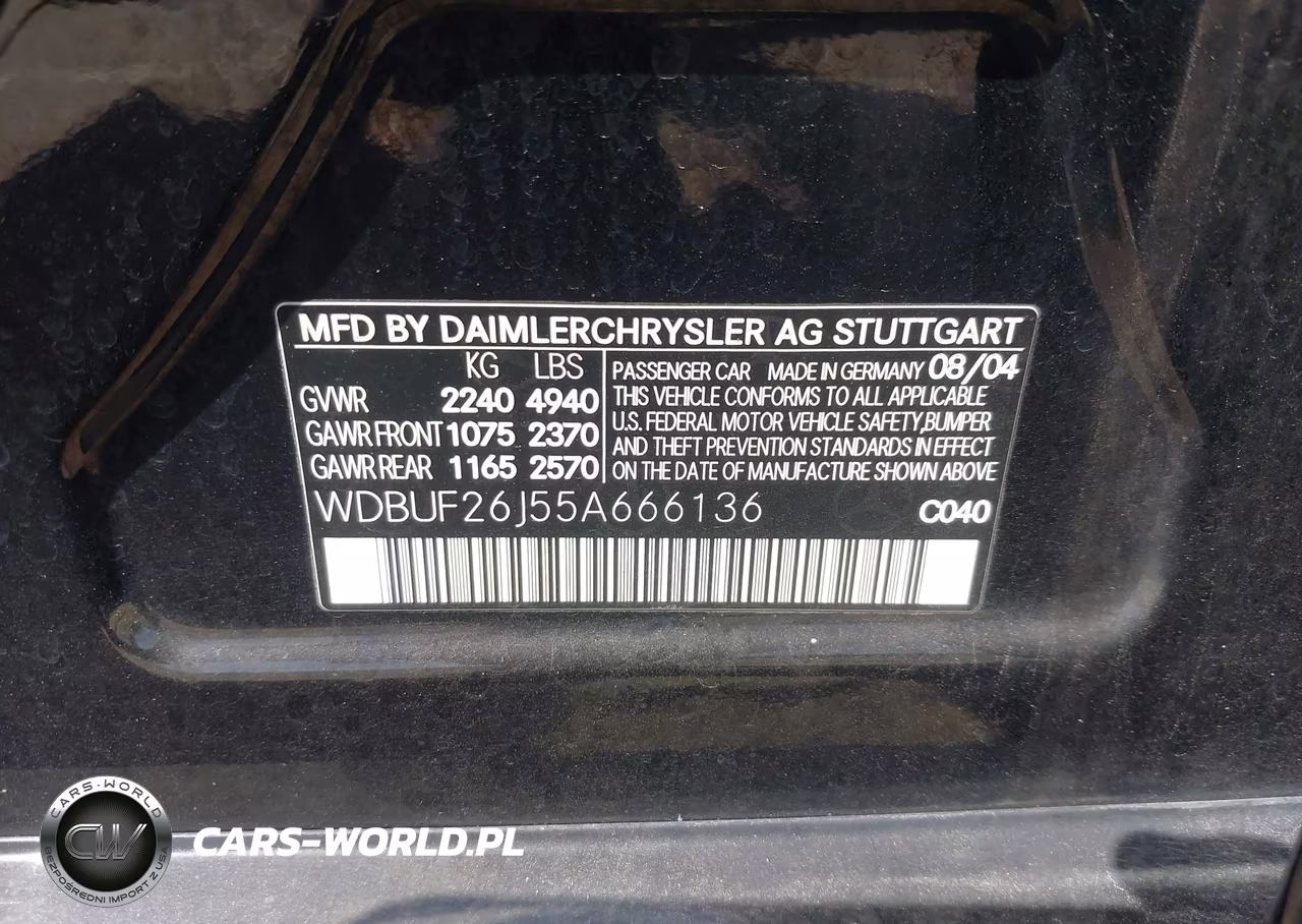 2005 Mercedes-Benz E 320 Cdi VIN:WDBUF26J55A666136 - 9