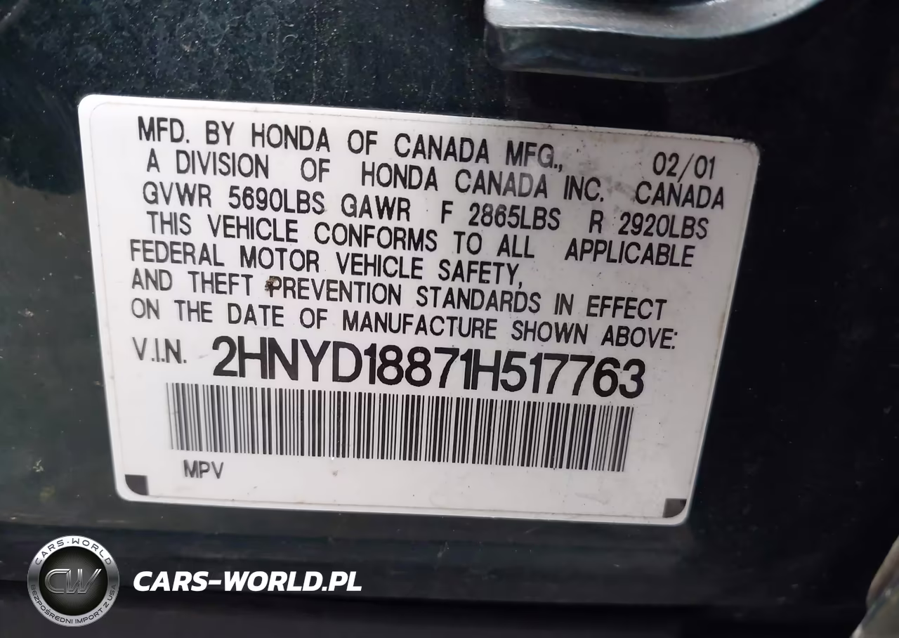 2001 Acura Mdx VIN:2HNYD18871H517763 - 9