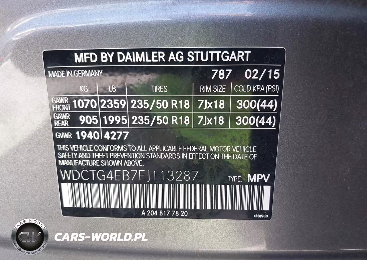 2015 Mercedes-Benz Gla 250 VIN:WDCTG4EB7FJ113287 - 9