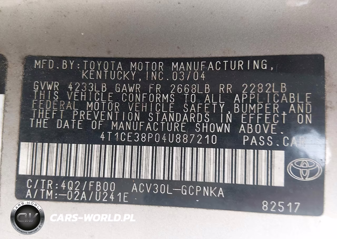 2004 Toyota Camry Solara Se VIN:4T1CE38P04U887210 - 9