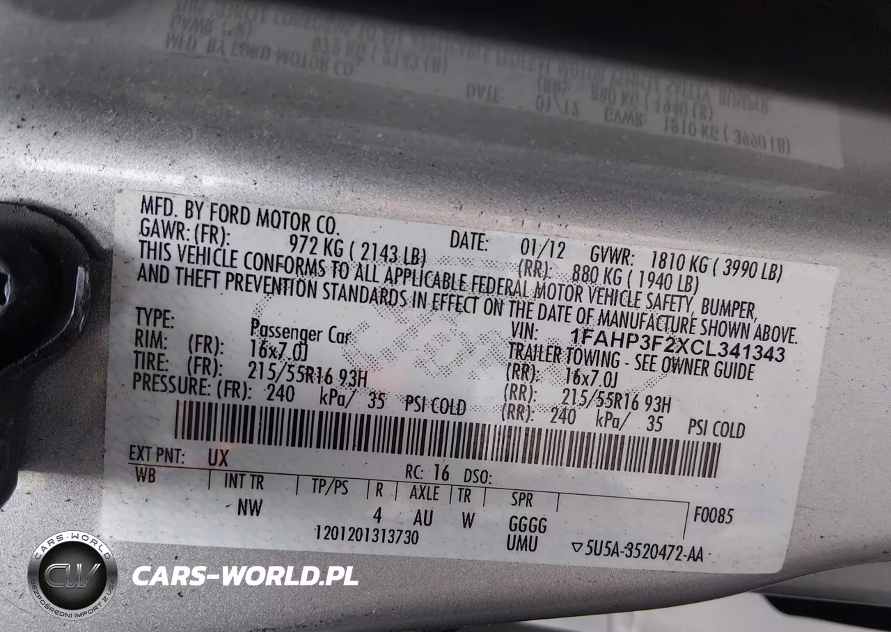 2012 Ford Focus Se VIN:1FAHP3F2XCL341343 - 9