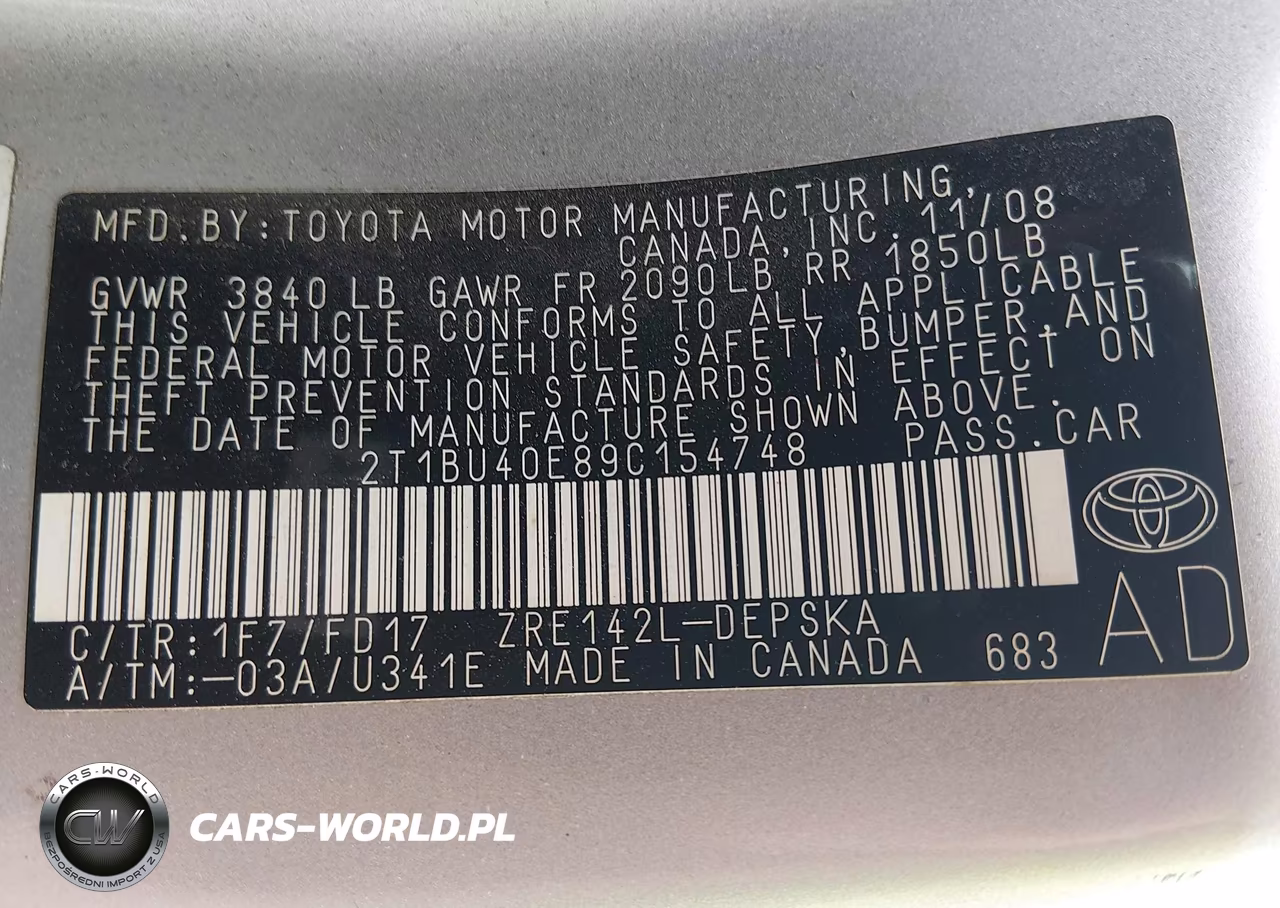 2009 Toyota Corolla S VIN:2T1BU40E89C154748 - 9