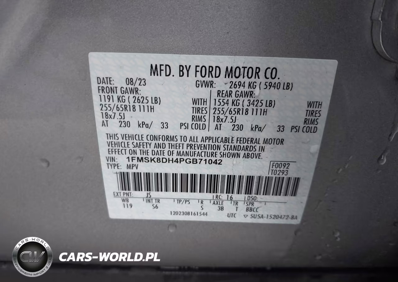 2023 Ford Explorer Xlt VIN:1FMSK8DH4PGB71042 - 9