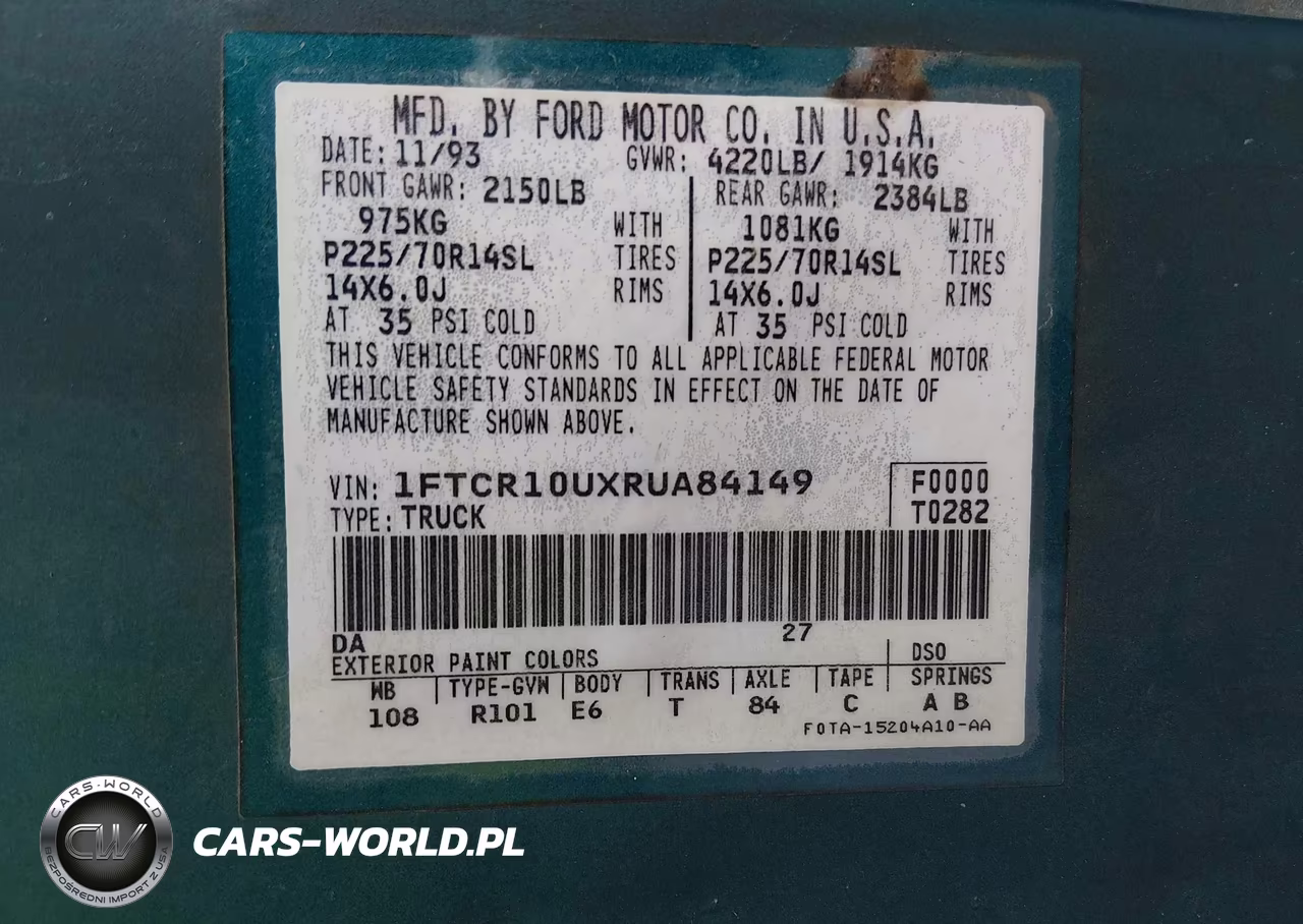 1994 Ford Ranger VIN:1FTCR10UXRUA84149 - 9