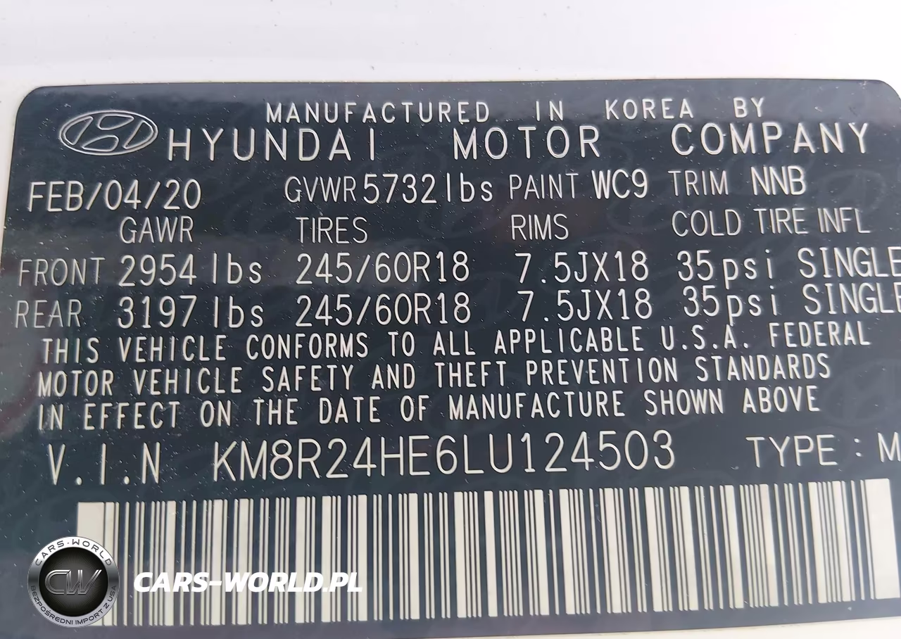 2020 Hyundai Palisade Sel VIN:KM8R24HE6LU124503 - 9