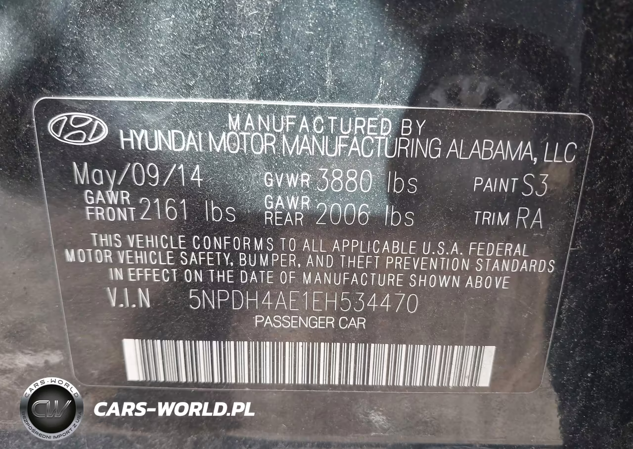 2014 Hyundai Elantra Se VIN:5NPDH4AE1EH534470 - 9