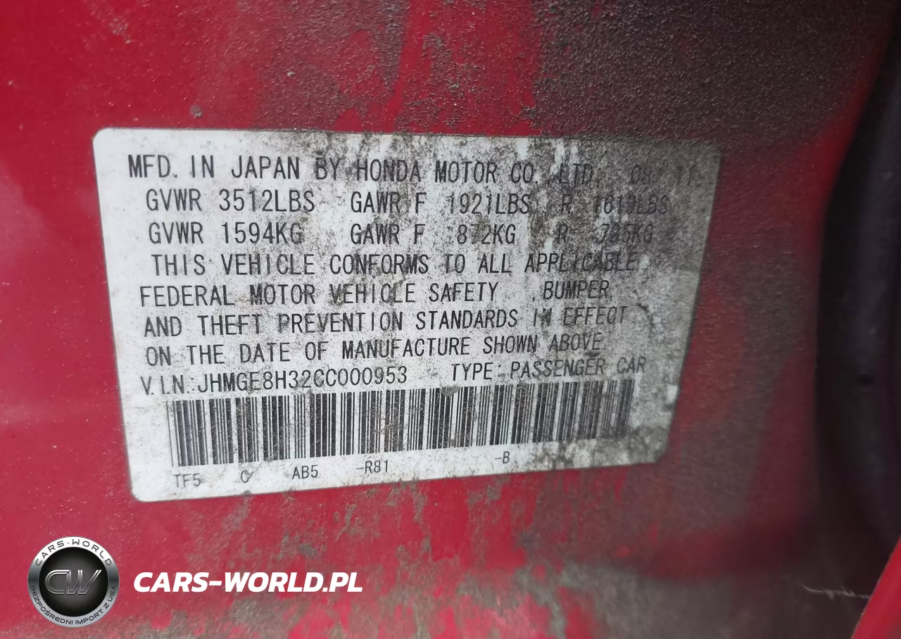 2012 Honda Fit VIN:JHMGE8H32CC000953 - 9