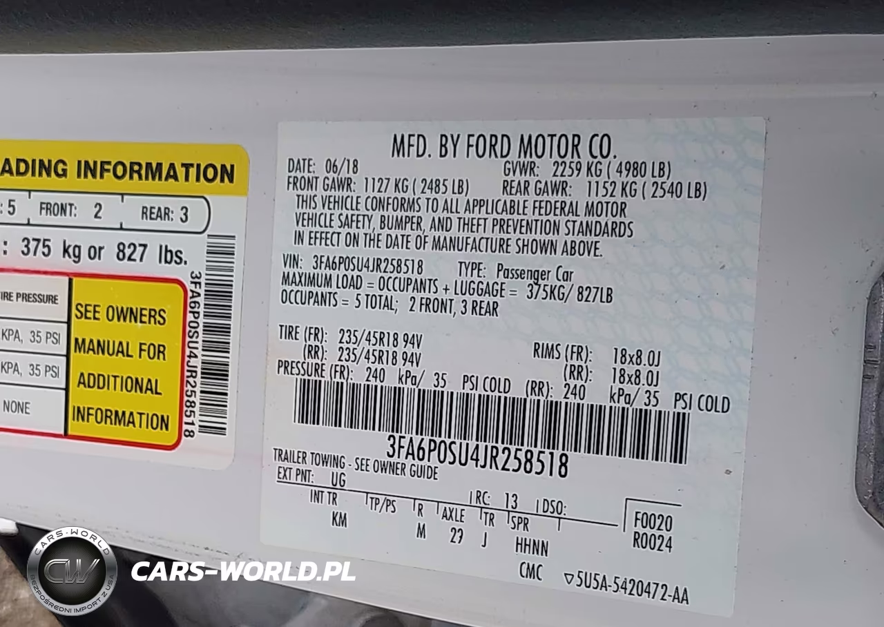 2018 Ford Fusion Energi Titanium VIN:3FA6P0SU4JR258518 - 9