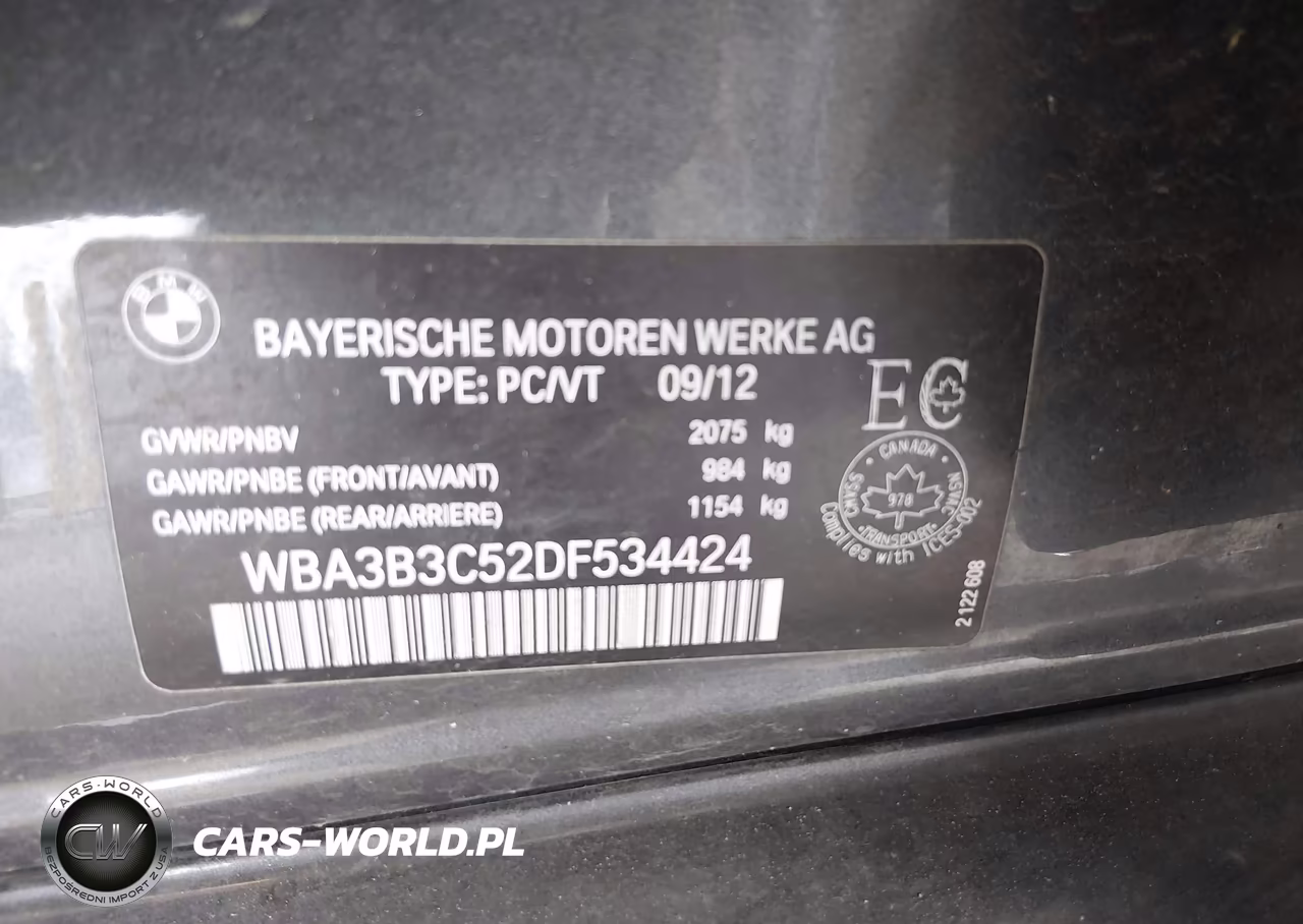 2013 BMW 328I xDrive VIN:WBA3B3C52DF534424 - 9