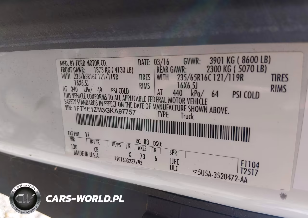 2016 Ford Transit-150 VIN:1FTYE1ZM3GKA97757 - 9