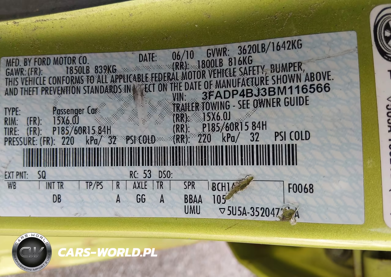 2011 Ford Fiesta Se VIN:3FADP4BJ3BM116566 - 9